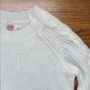junior girls white sweater